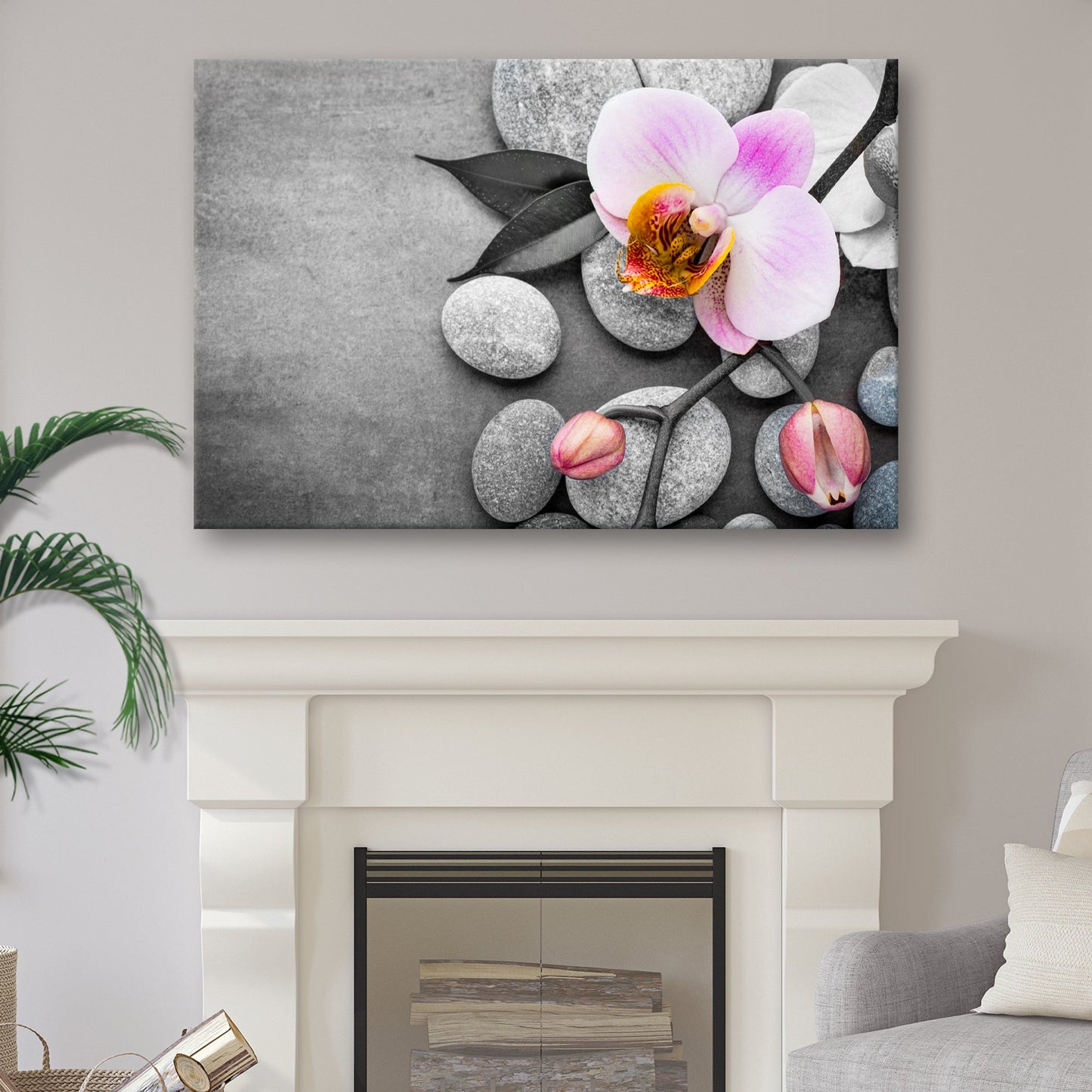 Fresh White Orchid Flower Canvas Wall Art