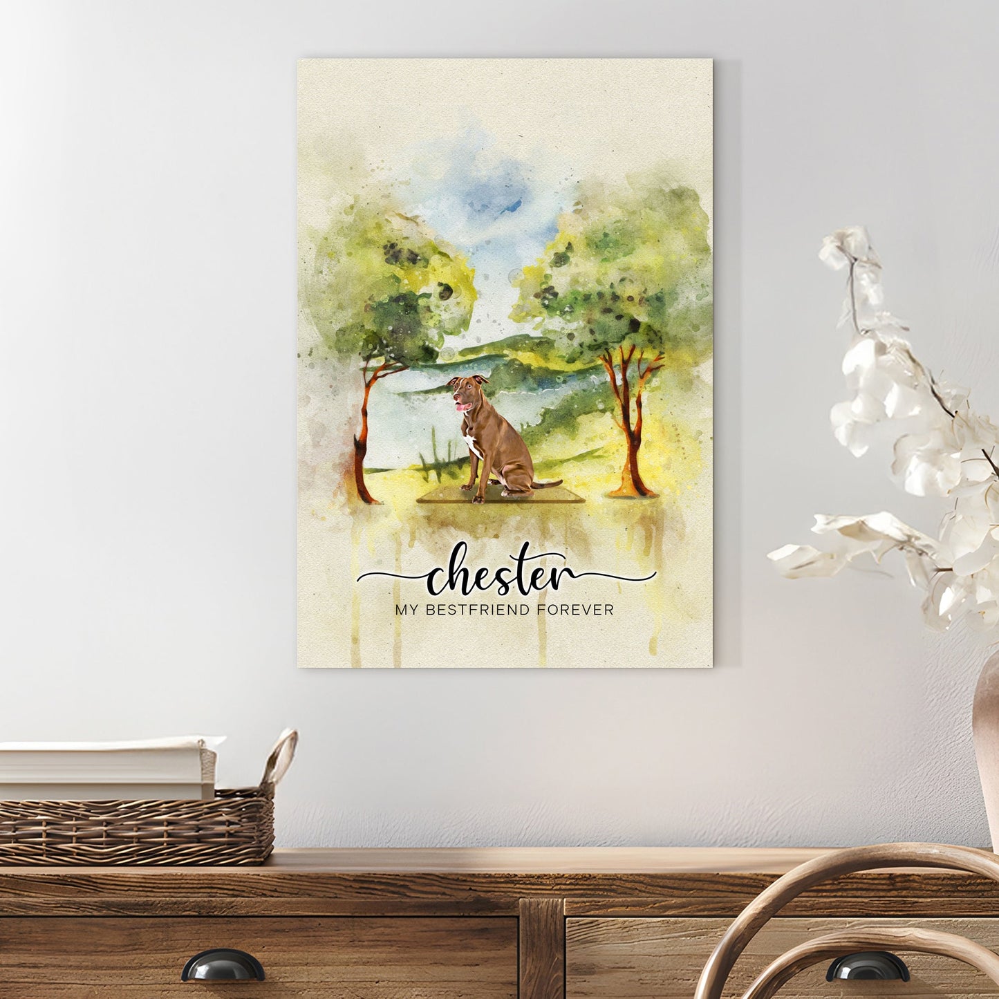 Pet Memorial Watercolor Sign My Bestfriend Forever