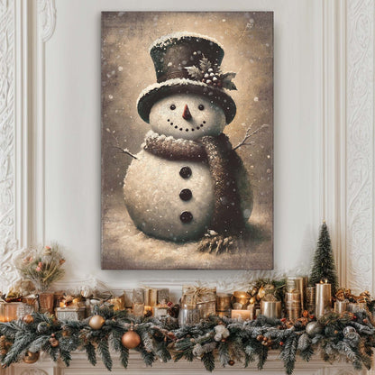 Vintage Snowman Christmas Wall Art III