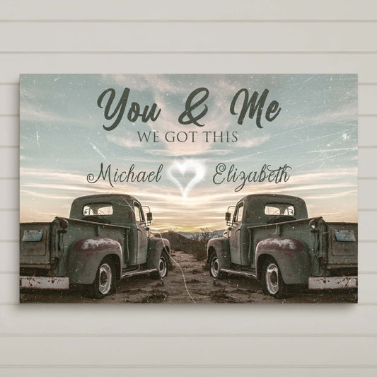 Vintage Truck Themed We Got This Couple Sign