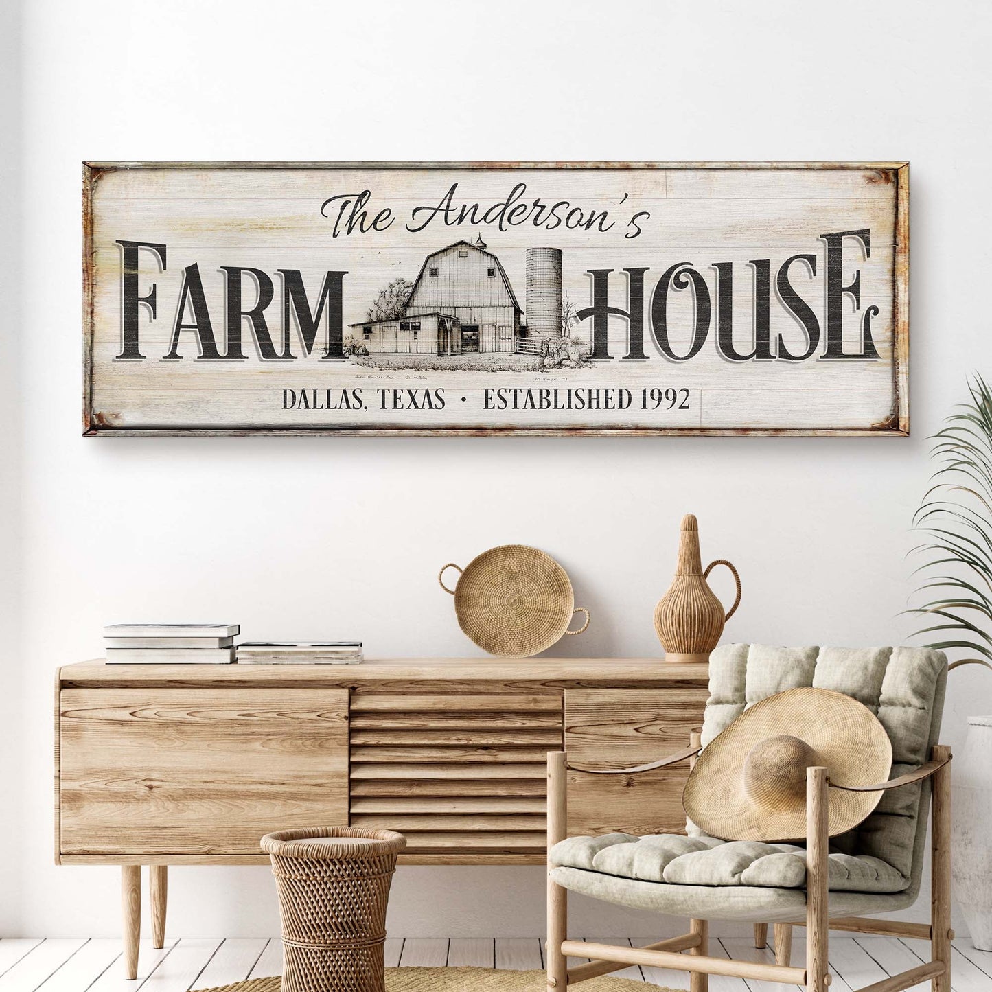Personalized Rustic Farmhouse Sign