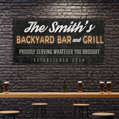 Backyard Bar & Grill Sign XVII