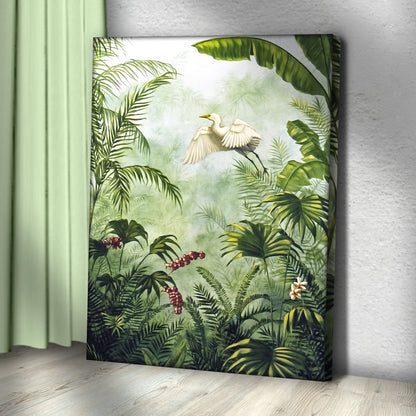 Tropical Rainforest Plants Canvas Wall Art