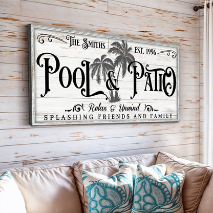 Personalized Pool & Patio Sign VI