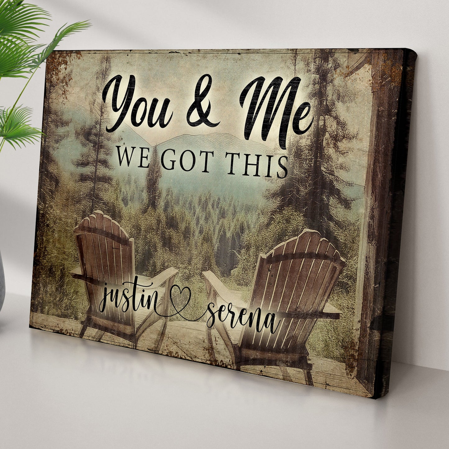 Cabin Forest Themed We Got This Couple Sign