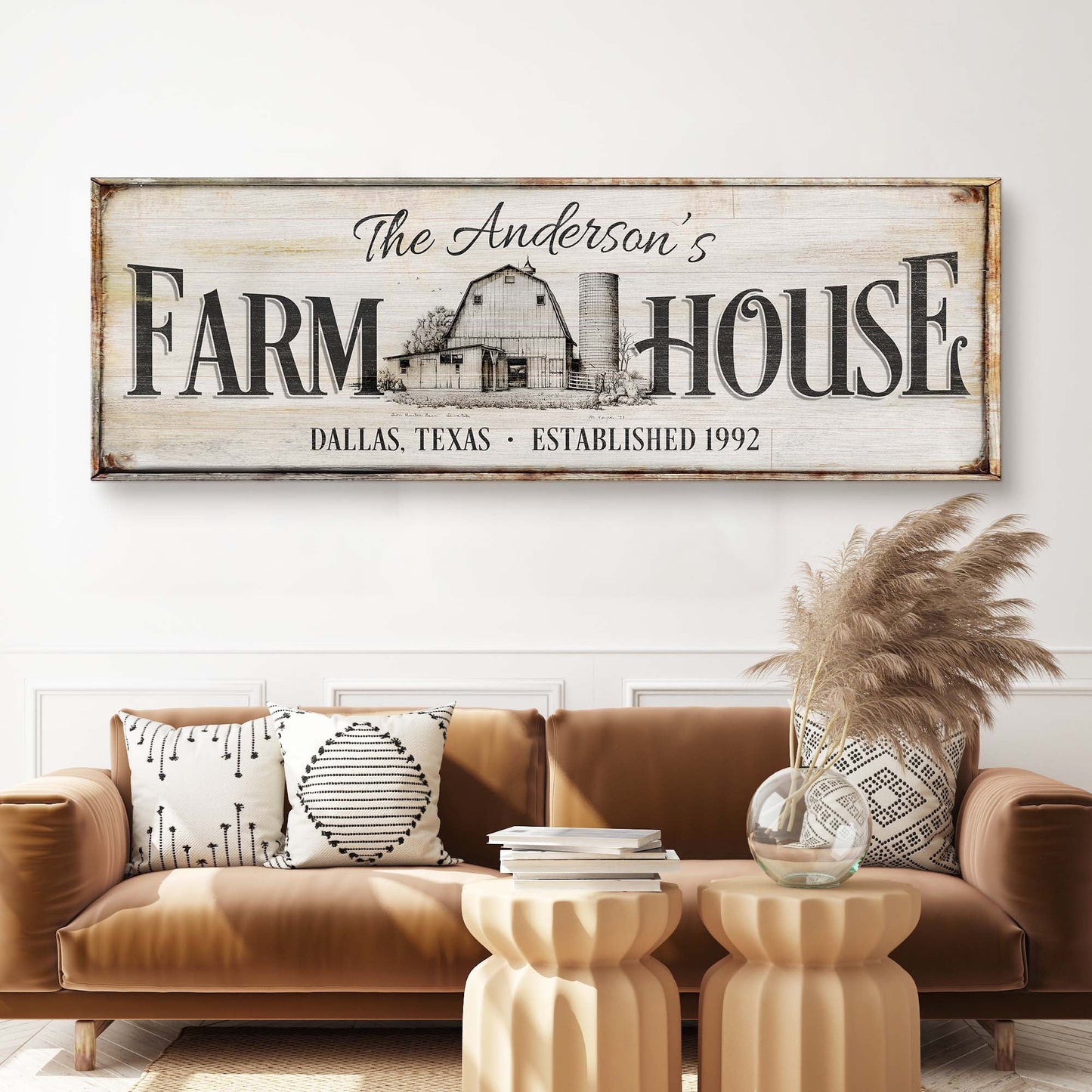 Personalized Rustic Farmhouse Sign