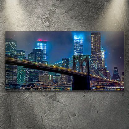 Brooklyn Bridge Night View Canvas Wall Art