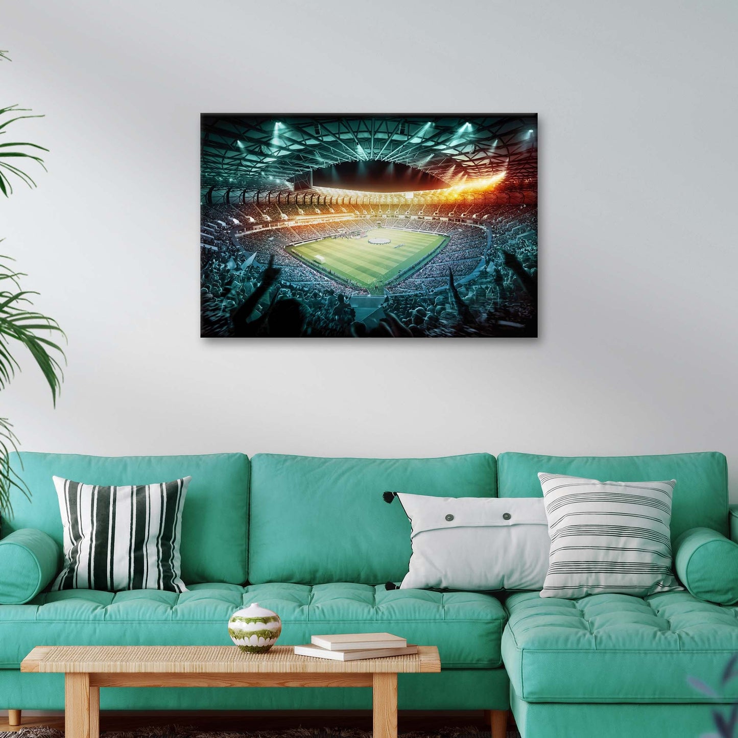 Stadium Soccer Full Packed Canvas Wall Art