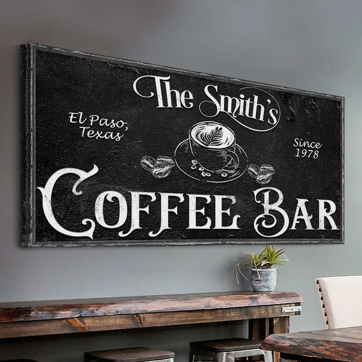 Personalized Coffee Bar Sign VI