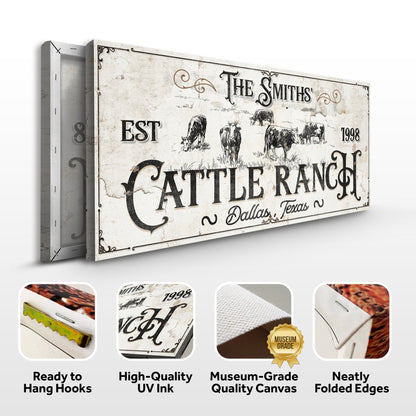 Branded Cattle Ranch Sign III