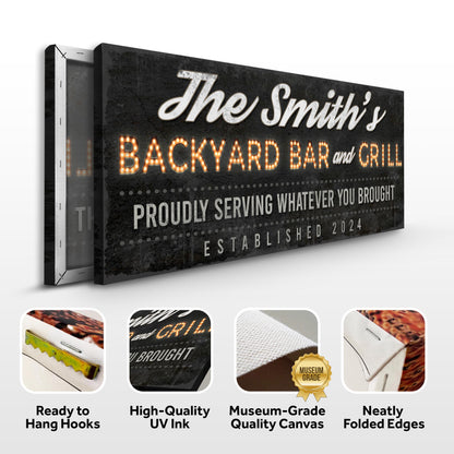 Backyard Bar & Grill Sign XVII