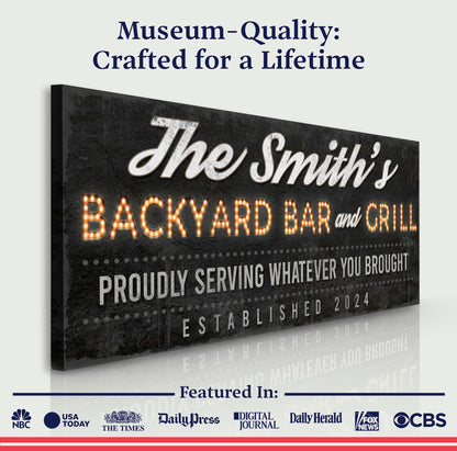 Backyard Bar & Grill Sign XVII