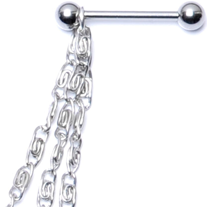 Handcrafted Swirly Link Dangle Nipple Chain