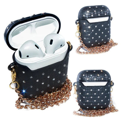 AirPods Glitter Case With Necklace