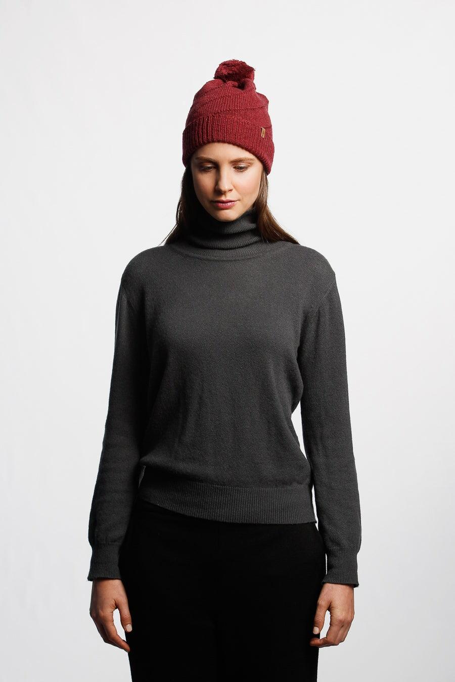 Merino Pom Pom Hat