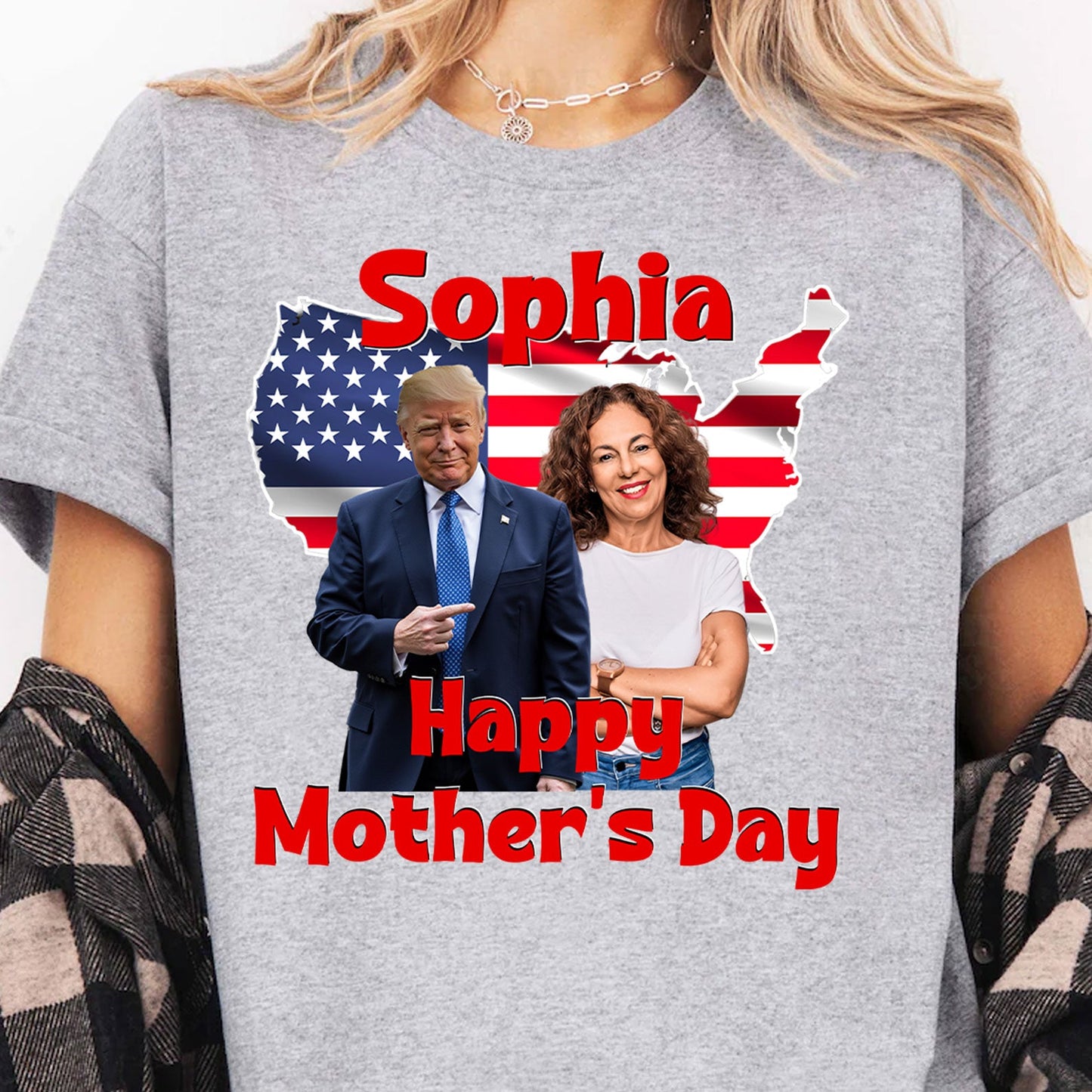 My Dad With Donald Trump Custom Photo Shirt | Father's Day Shirt | Father's Day Gift Ideas 682017 - GOP