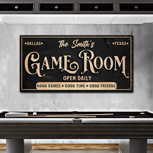Personalized Game Room Sign
