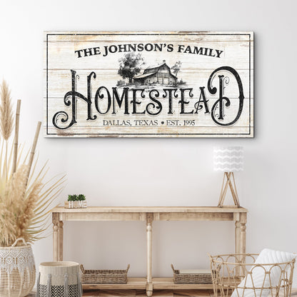 Vintage Farmhouse Homestead Sign