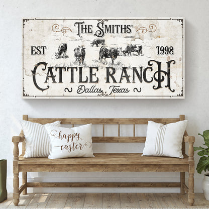 Branded Cattle Ranch Sign III