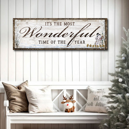 It's The Most Wonderful Time Of The Year Christmas Sign