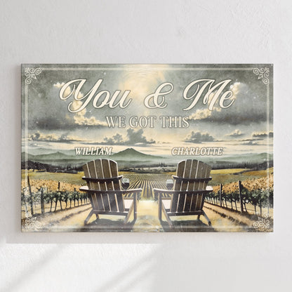 Vineyard Themed We Got This Couple Sign
