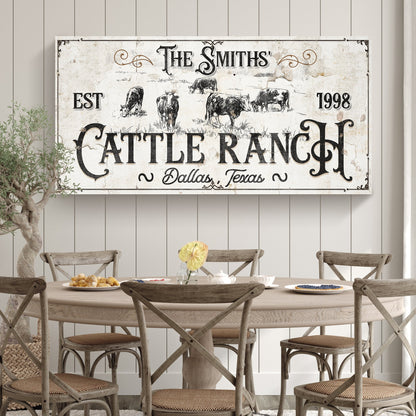 Branded Cattle Ranch Sign III
