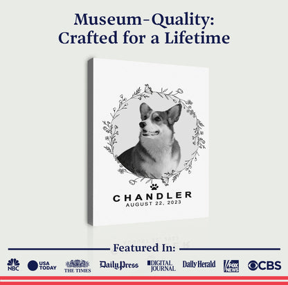 Pet Memorial Portrait Monochrome Sign