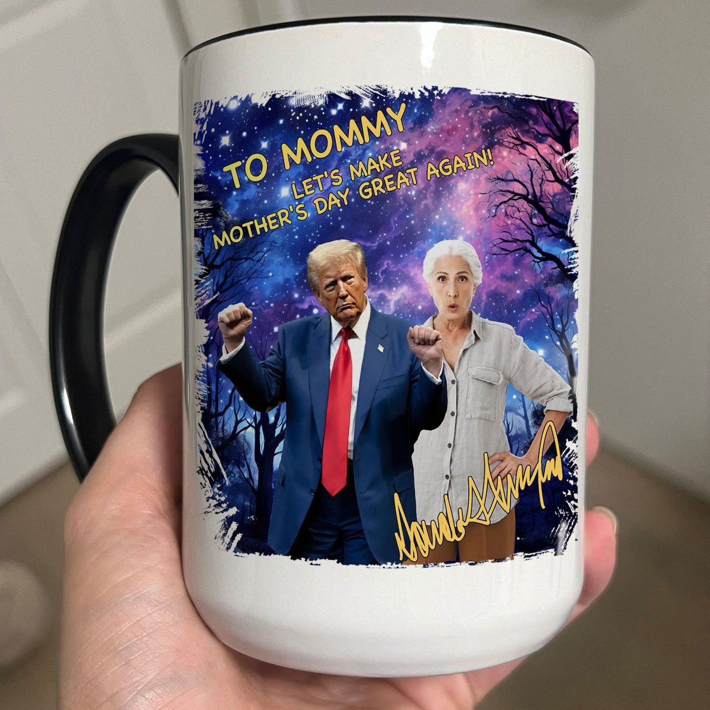 My Mom With Donald Trump Custom Photo Mug, Mother's Day Mug, Mother's Day Gifts, Gift For Mom, Trump 2025 682049 - GOP