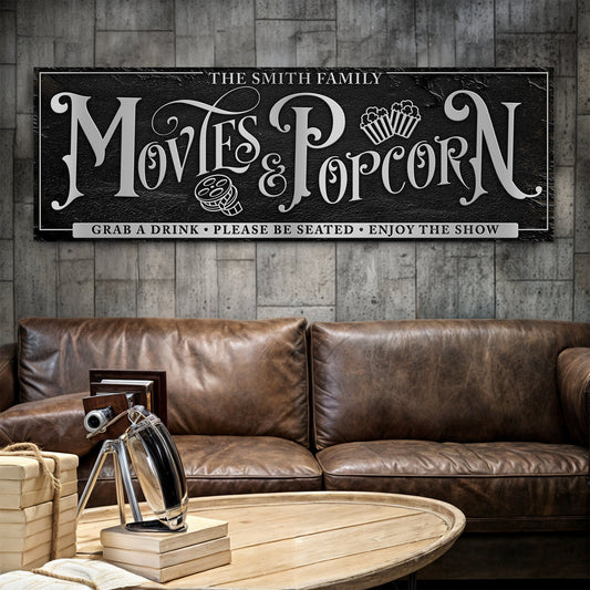 Personalized Movies & Popcorn Sign