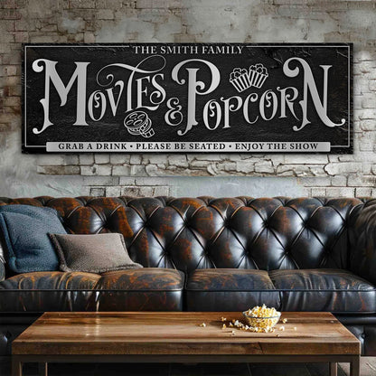 Personalized Movies & Popcorn Sign