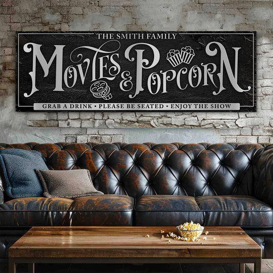 Personalized Movies & Popcorn Sign