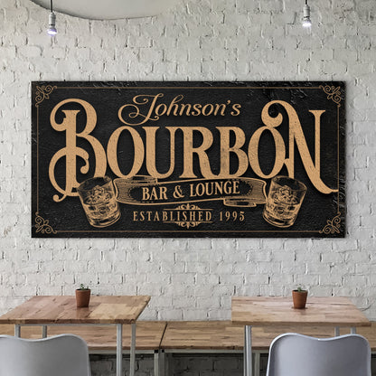 Personalized Bourbon Bar Sign II