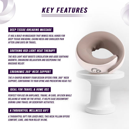Multi-Purpose Neck Massage Pillow w/Warmth
