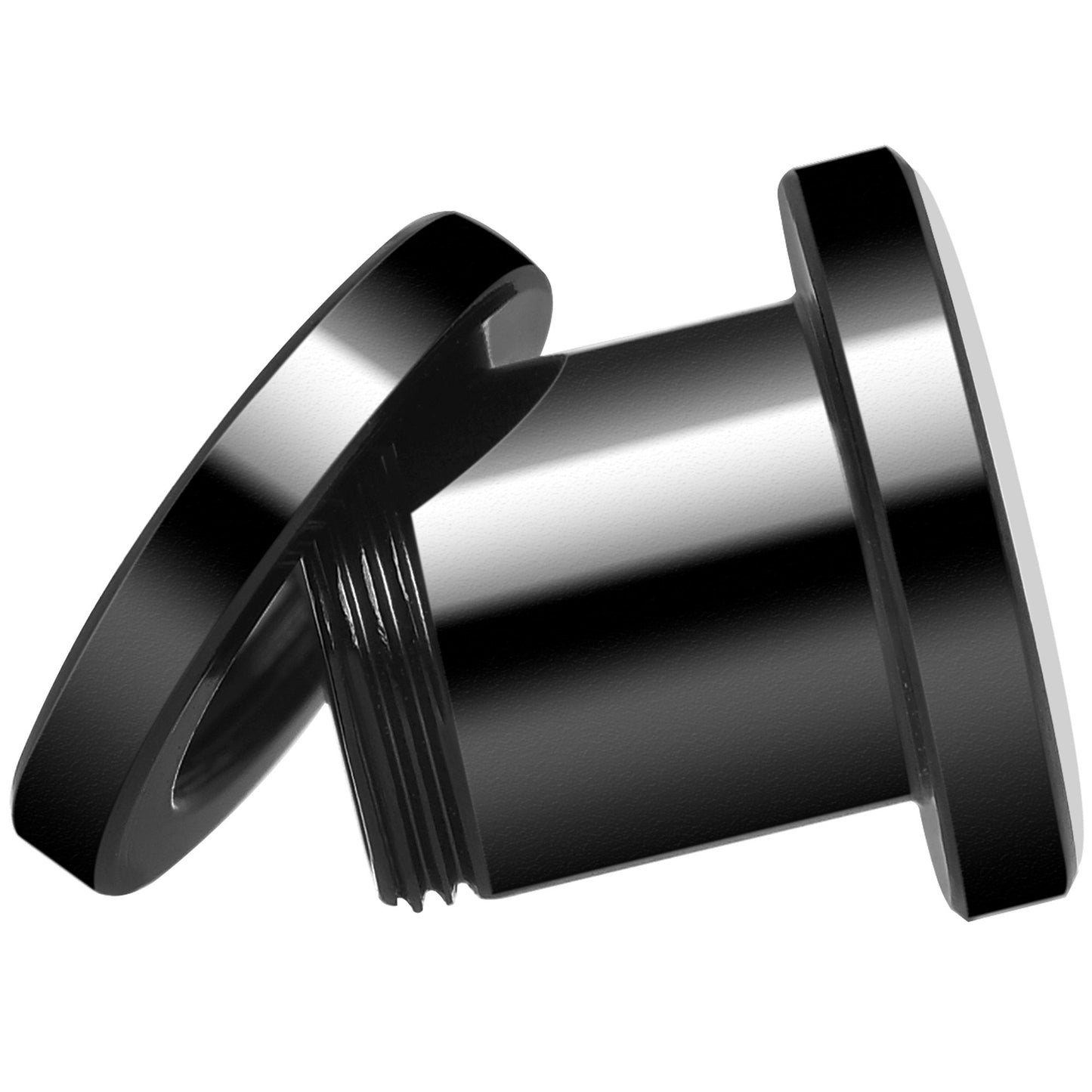 Pink Green Plaid Heart Skull Black Anodized Screw Fit Plug Set 0G