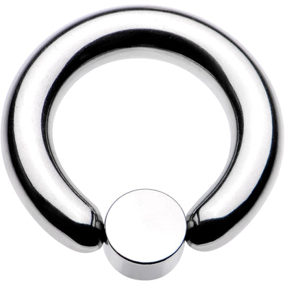 6G 1/2 Clear Gem 6mm Disc BCR Captive Ring