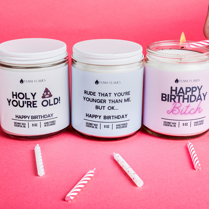 Happy Birthday Bitch - Funny Birthday Cake Candle