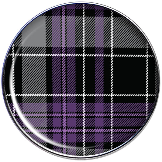 16G 1/4 Winter Purple Black Plaid Tragus Cartilage Earring