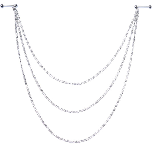 Handcrafted Swirly Link Dangle Nipple Chain