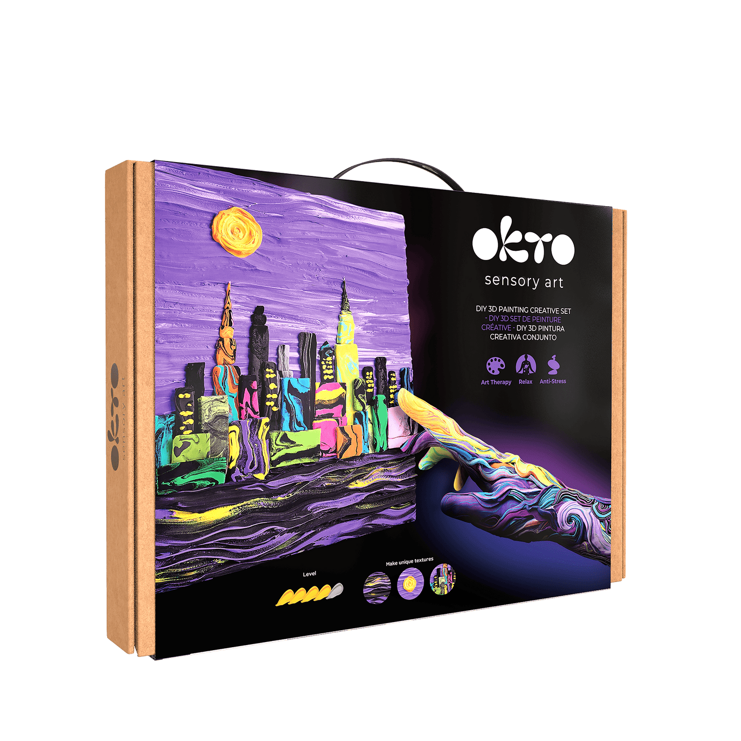OKTO 3D Clay Painting — New York Skyline (≈16×12 in) — Ages 14+