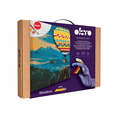 OKTO Air-Dry Clay 3D Painting Kit – Hot Air Balloon (11.8 x 15.7 in)