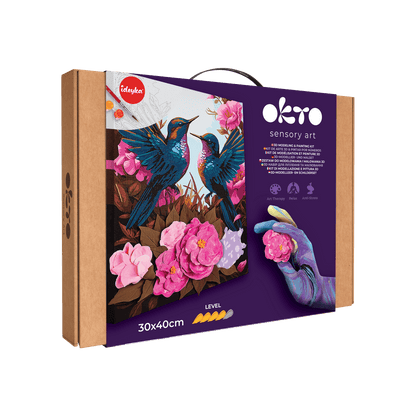 OKTO Air-Dry Clay 3D Painting Kit – Kit Hummingbirds (11.8 x 15.7 in)