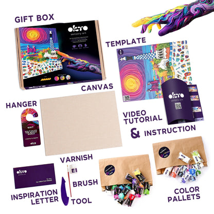 OKTO Air-Dry Clay 3D Painting Kit – #parkguellbarcelona (11.8 x 15.7 in)