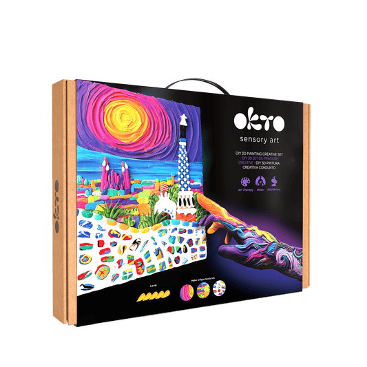 OKTO Air-Dry Clay 3D Painting Kit – #parkguellbarcelona (11.8 x 15.7 in)