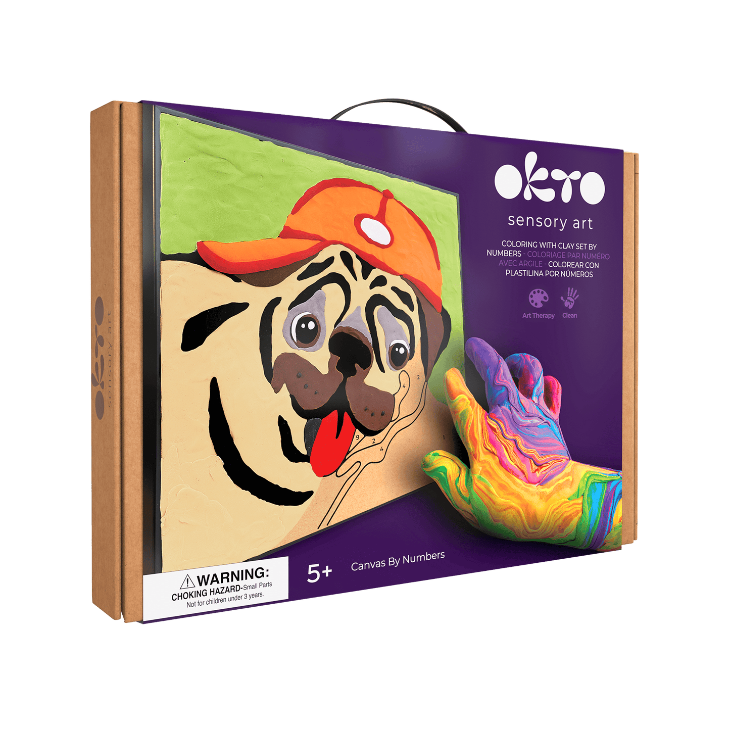 OKTO Clay by Numbers — Pug Dog — (16.54×12.01 in) — Ages 5+