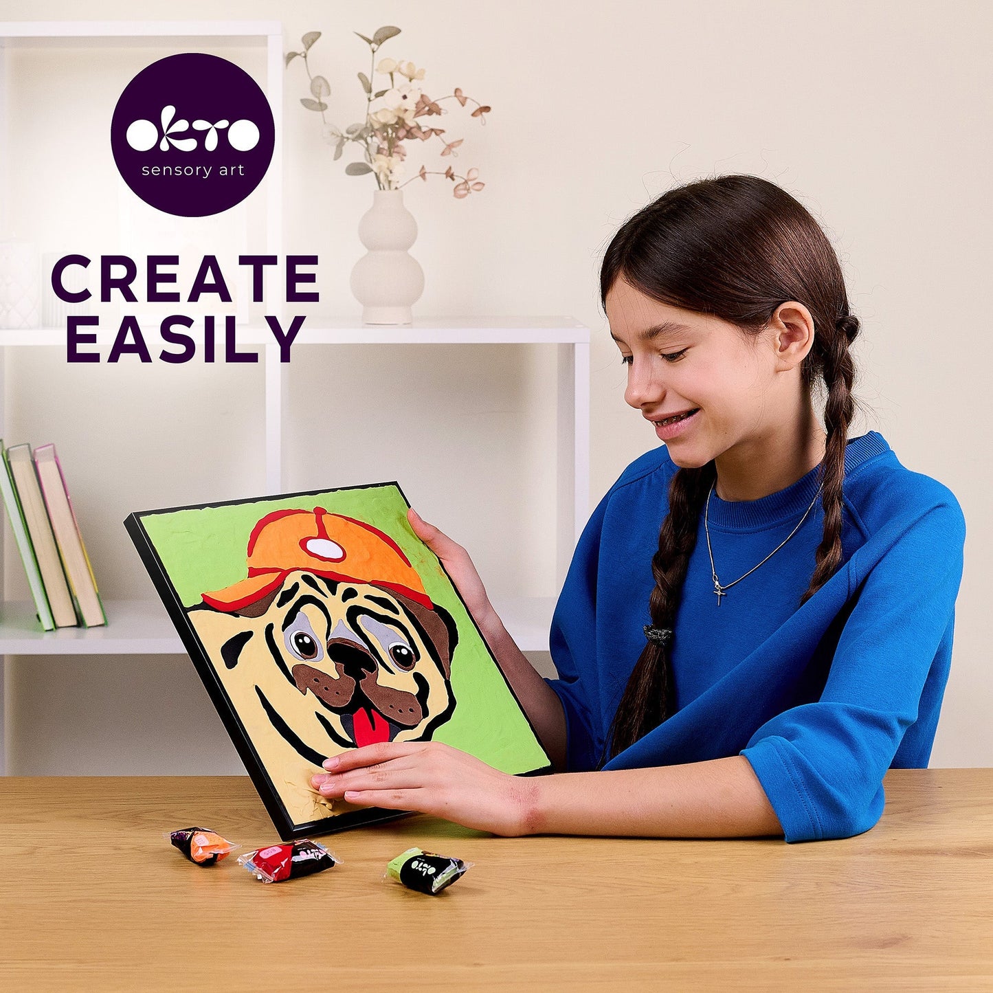 OKTO Clay by Numbers — Pug Dog — (16.54×12.01 in) — Ages 5+