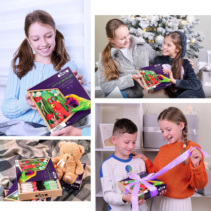 OKTO Little Worlds — Mommy Troll — Foam Air‑Dry Clay Wooden Art Kit (~8.3″ Square) — Ages 8+