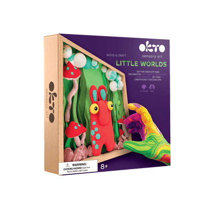 OKTO Little Worlds — Mommy Troll — Foam Air‑Dry Clay Wooden Art Kit (~8.3″ Square) — Ages 8+