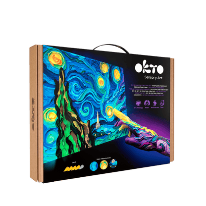 OKTO Sensory Art 3D Painting “Starry Night” – 11.8” x 15.7” Canvas Kit