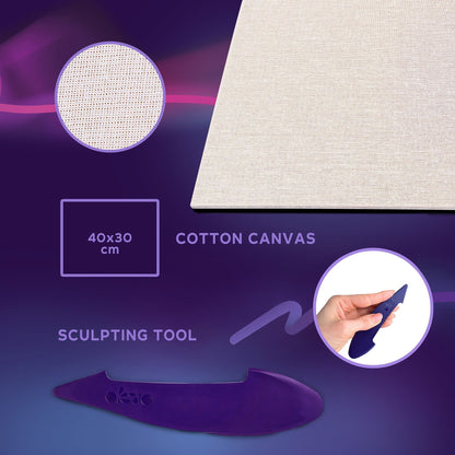 OKTO Sensory Art 3D Painting “Starry Night” – 11.8” x 15.7” Canvas Kit