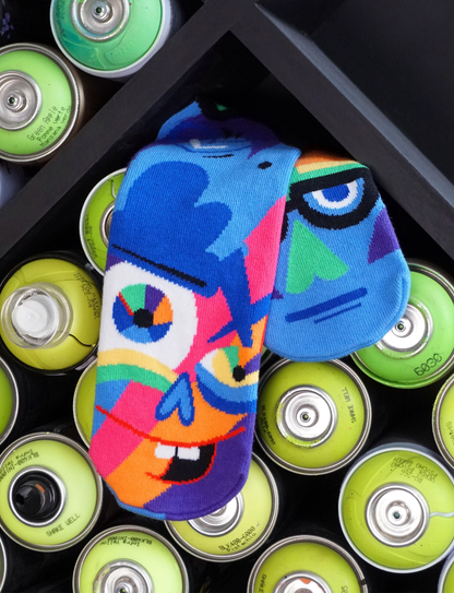 SILLY & SERIOUS DAD OR MOM AND ME PERSONALITIES SOCK SET